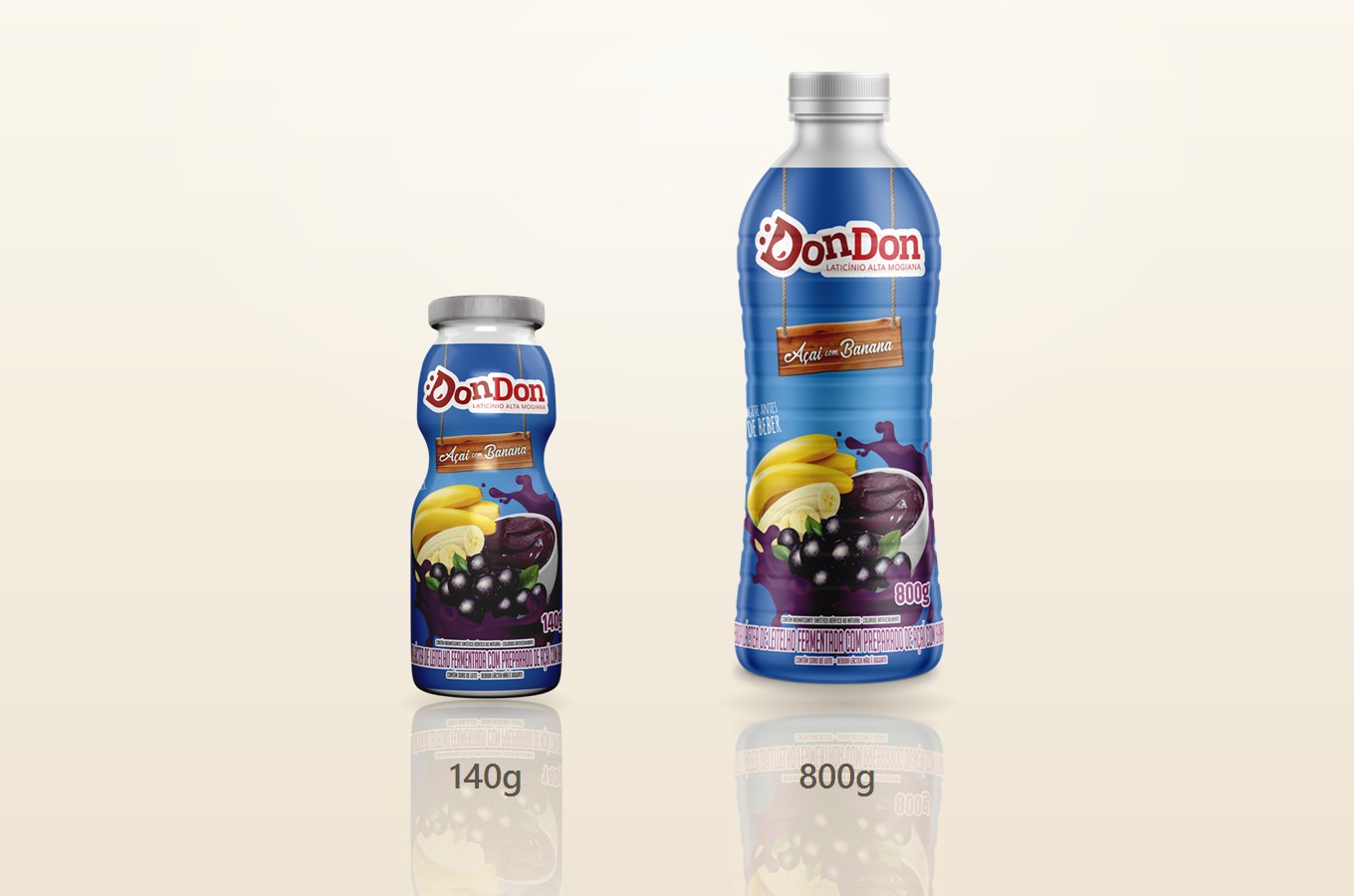 Bebida Láctea Açaí com Banana — tamanhos disponíveis