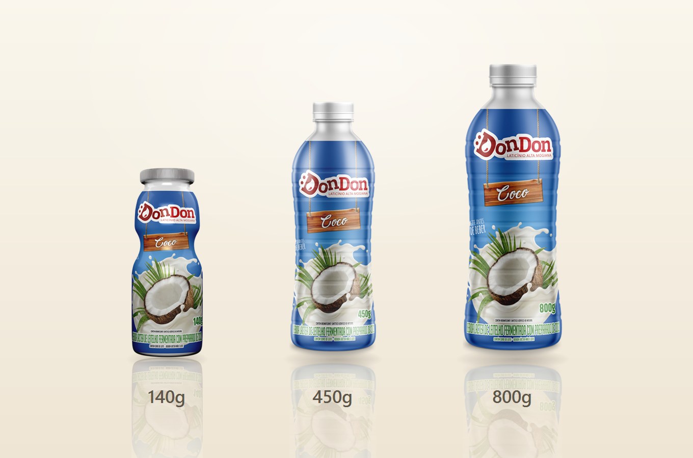Bebida Láctea Coco — tamanhos disponíveis