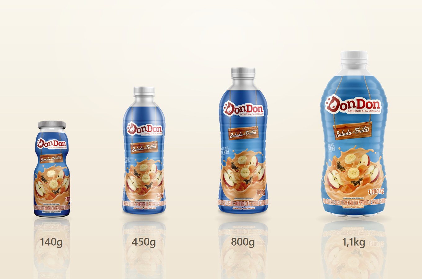 Bebida Láctea Salada de Frutas — tamanhos disponíveis