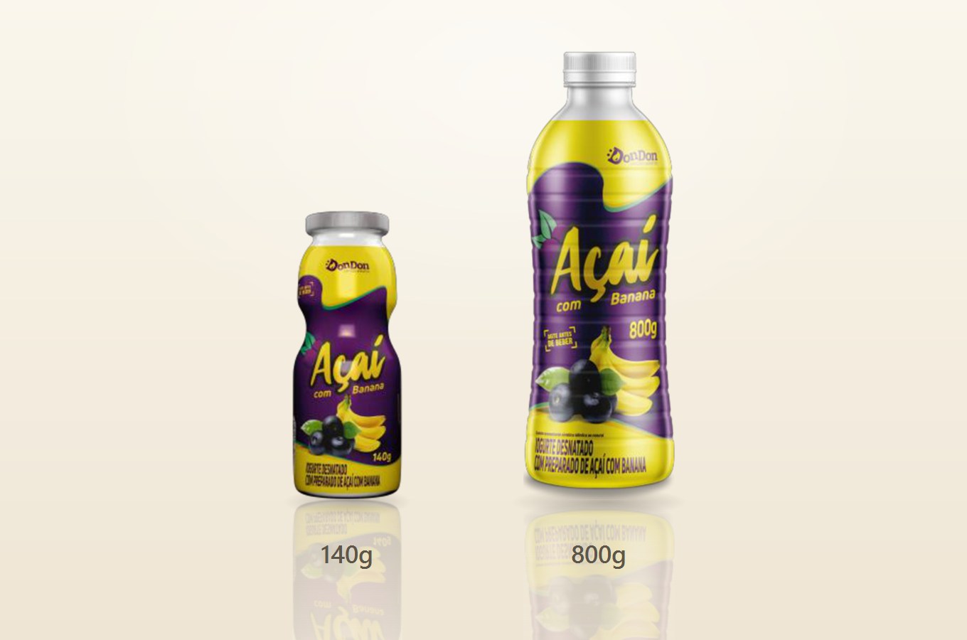 Iogurte Açaí com Banana — tamanhos disponíveis