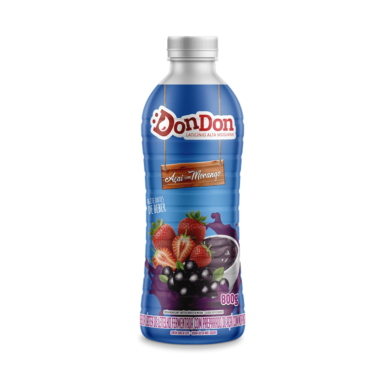 Embalagem Bebida Láctea Açaí com Morango