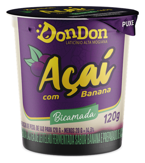 Embalagem Bicamada Banana/Açaí 140g