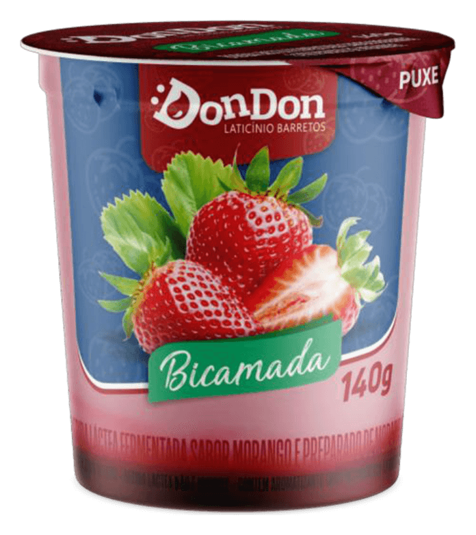 Embalagem Bicamada Morango 140g