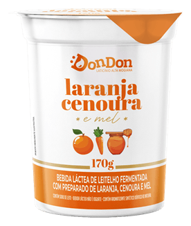 Embalagem Bebida Láctea Laranja, Cenoura e Mel 170g