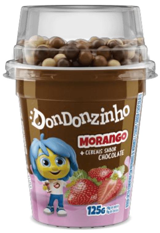 Embalagem Dondonzinho Morango c/ Cereais de Chocolate 125g