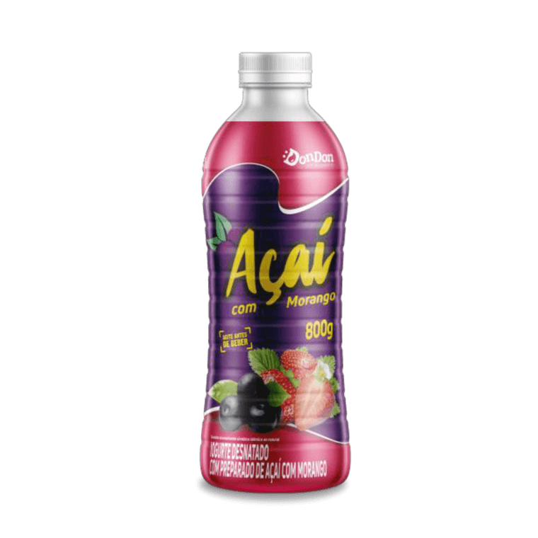 Embalagem Iogurte Açaí com Morango